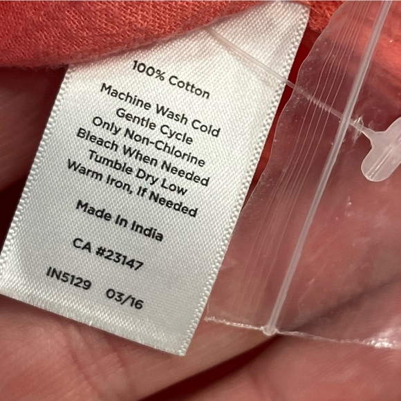 NWOT Women's Coral Button Down Shirt size medium petite 100% cotton - Picture 6 of 8